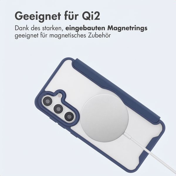 imoshion Transparente Bookcase mit MagSafe Samsung Galaxy S25 / S24 - Blau