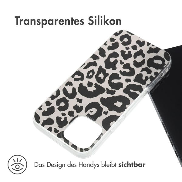 imoshion Design Hülle Apple iPhone 13 Mini - Leopard Transparent