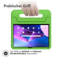 imoshion Schutzhülle mit Handgriff kindersicher für das Lenovo Tab M10 (3rd gen) - Grün