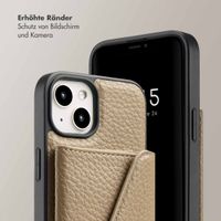 Selencia Sera Kordel-Hulle mit Kartenhalter-Umschlag für das iPhone 13 - Beige