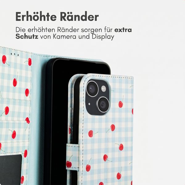 imoshion Design Klapphülle Apple iPhone 14 - Cherry Check