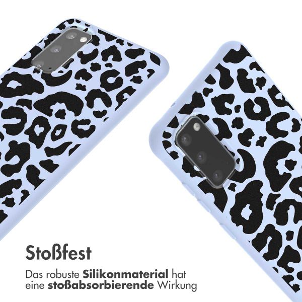 imoshion SilikonHülle design mit Band Samsung Galaxy S20 - Animal Lila