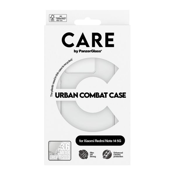 CARE by PanzerGlass Urban Combat Case MagSafe Xiaomi Redmi Note 14 (5G) - Transparent