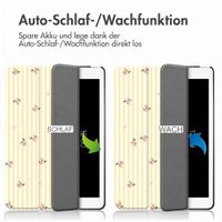 imoshion Design Trifold Klaphülle Apple iPad 9 (2021) 10.2 Zoll / iPad 8 (2020) 10.2 Zoll / iPad 7 (2019) 10.2 Zoll - Garden Stripes