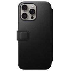 Nomad Modern Leather Folio Klapphülle Apple iPhone 15 Pro Max - Schwarz