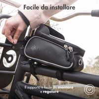 imoshion Fahrrad-Handyhalterung mit Tasche - Fahrradrahmen - Universal - Schwarz