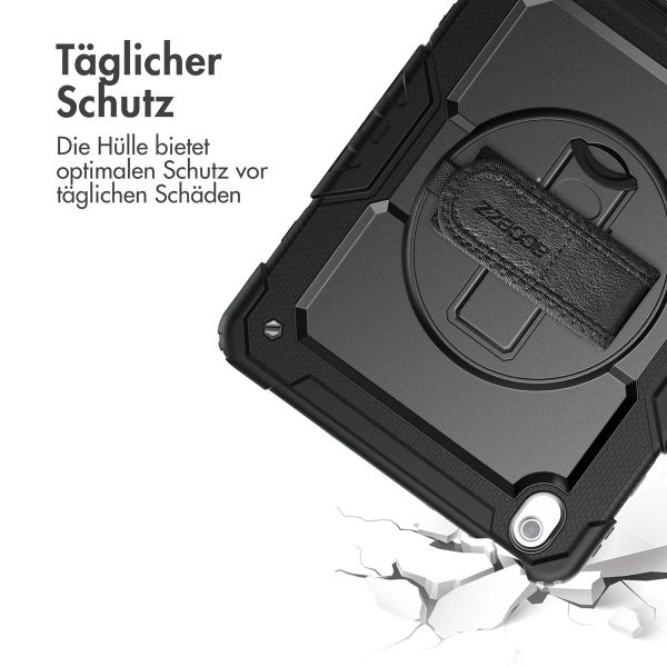 Accezz Robustes Back Cover mit Schultergurt Apple iPad Air 13 Zoll (2025) M3 / (2024) M2 - Schwarz