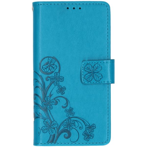 Kleeblumen Klapphülle Türkis Alcatel 1S (2019)