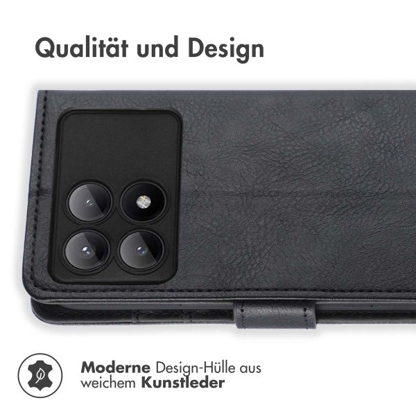 imoshion Luxuriöse Klapphülle Xiaomi Poco X6 Pro - Schwarz