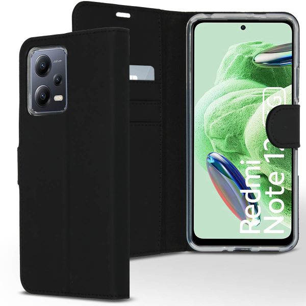 Accezz Wallet TPU Klapphülle Xiaomi Redmi Note 12 / Xiaomi Poco X5 5G - Schwarz