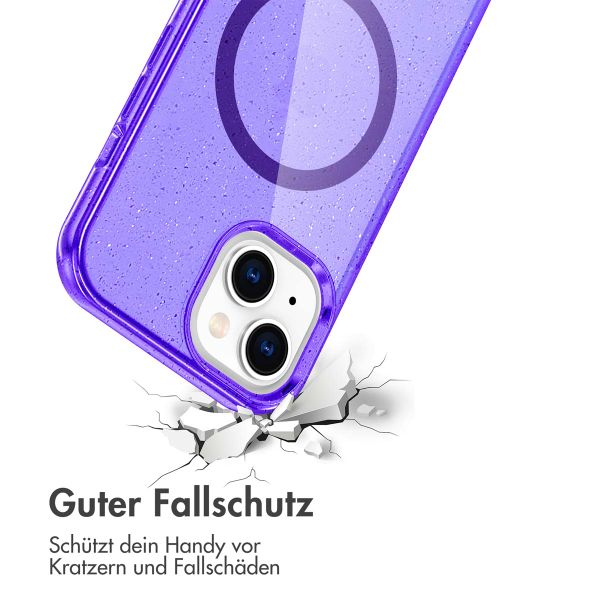 imoshion Sparkle Back Cover mit MagSafe Apple iPhone 15 - Glitzer Violett