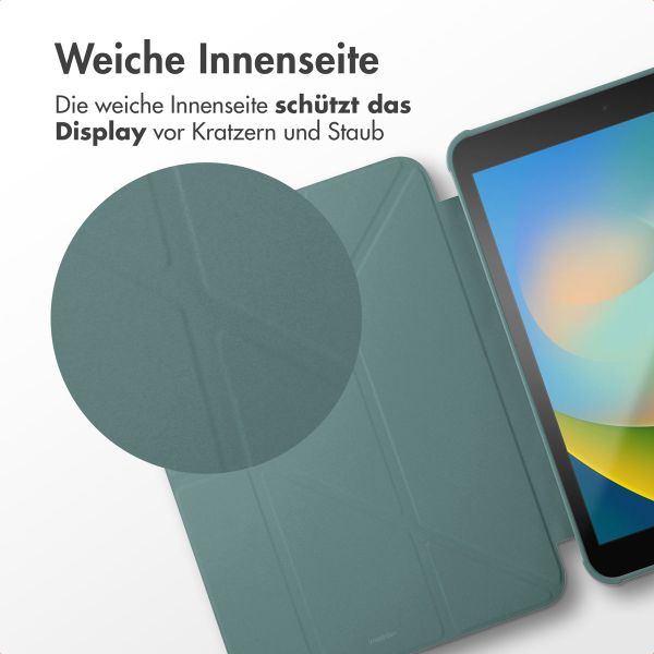 imoshion Origami Klapphülle iPad 9 (2021) 10.2 Zoll / iPad 8 (2020) 10.2 Zoll / iPad 7 (2019) 10.2 Zoll - Dunkelgrün