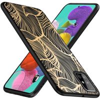 imoshion Design Hülle für das Samsung Galaxy A51 - Blätter / Schwarz