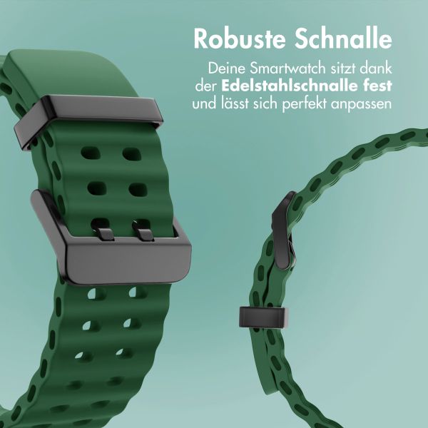 imoshion Ocean Silikonarmband für das  Samsung Galaxy Watch Ultra (2024/2025) - Dunkelgrün