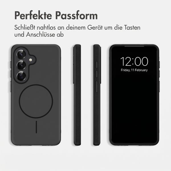 imoshion Color Backcover mit Thin MagSafe Ring Samsung Galaxy S25 / S24 - Schwarz