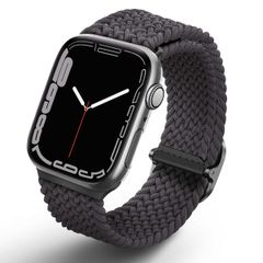 Uniq Aspen Geflochtenes Armband für das  Apple Watch Series 1 t/m 11 / SE / Ultra (44/45/46/49 mm) - Granite Grey