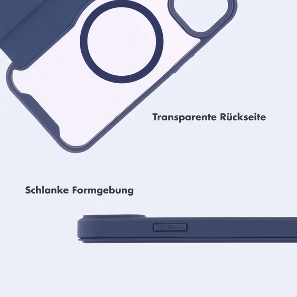 imoshion Transparente Bookcase mit MagSafe Apple iPhone 15 - Blau