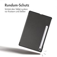 imoshion Trifold Klapphülle Samsung Galaxy Tab S9 11.0 Zoll / S10 Lite / S10 FE / S9 FE 10.9 Zoll - Schwarz