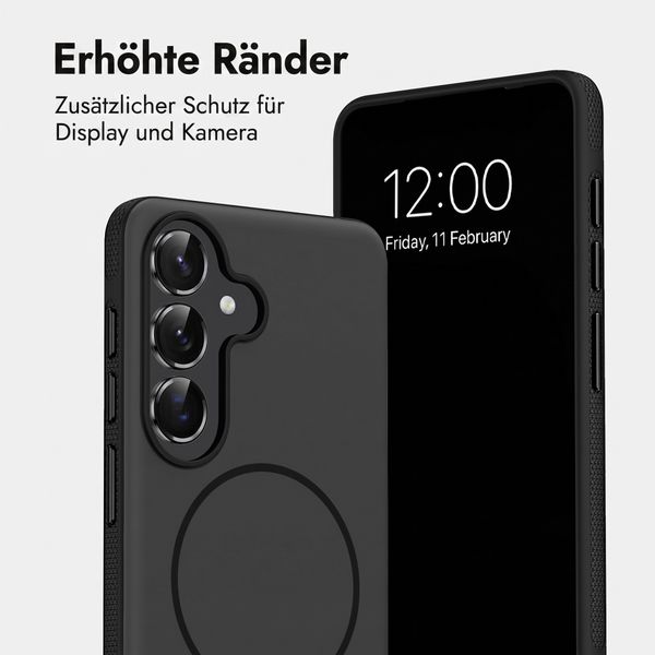 imoshion Color Backcover mit Thin MagSafe Ring Samsung Galaxy S25 / S24 - Schwarz