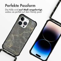 imoshion Design Hülle mit Band für das iPhone 14 Pro - Black Marble