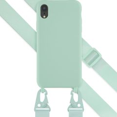 Selencia SilikonHülle mit abnehmbarem Band iPhone Xr - Türkis