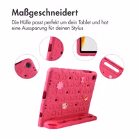 imoshion Kindersichere Schutzhülle mit abnehmbaren Ansteckern Samsung Galaxy Tab A11 Plus / A9 Plus - Rosa
