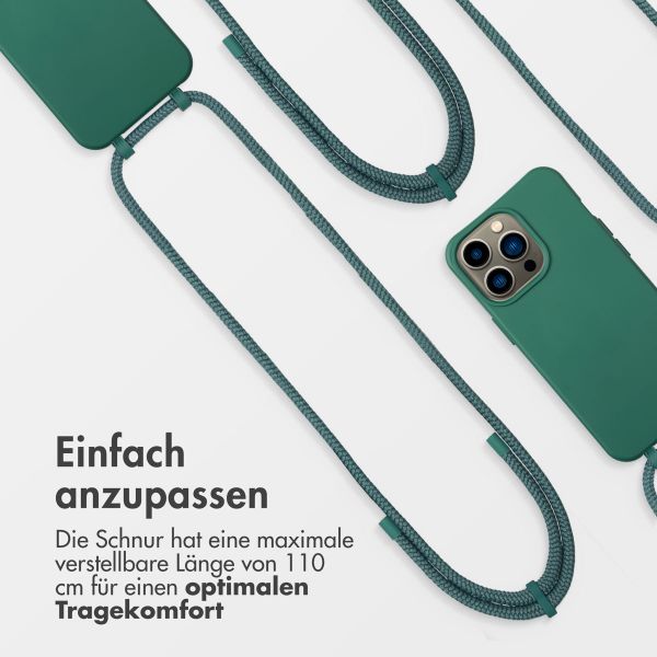 imoshion Color Backcover mit abnehmbarem Handykette und MagSafe Apple iPhone 13 Pro - Dunkelgrün