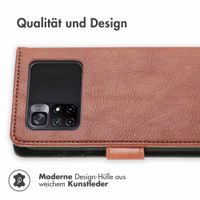 imoshion Luxuriöse Klapphülle Xiaomi Poco M4 Pro 5G - Braun