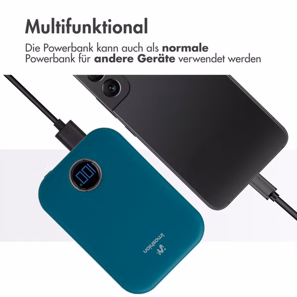 imoshion Magnetic Powerbank 10.000 mAh - Kabellose Powerbank - Petrolgrün