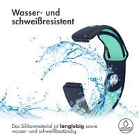 imoshion Silikonband Sport für das Fitbit Inspire - Dunkelblau  /  Mintgrün