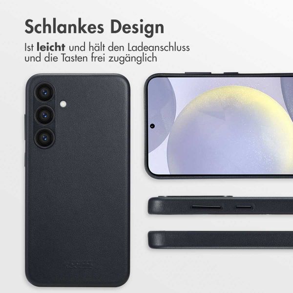 Accezz MagSafe Leather Backcover Samsung Galaxy S24 Plus - Onyx Black