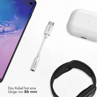 imoshion AUX-Adapter – USB-C auf 3,5 mm/Audio-Klinkenadapter – USB-C Stecker auf AUX-Buchse – Weiß