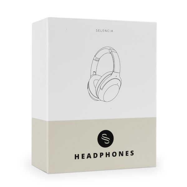 Selencia Urban Play Kabellose Kopfhörer - Aktive Geräuschunterdrückung - Mit Aufbewahrungstasche - Midnight Black