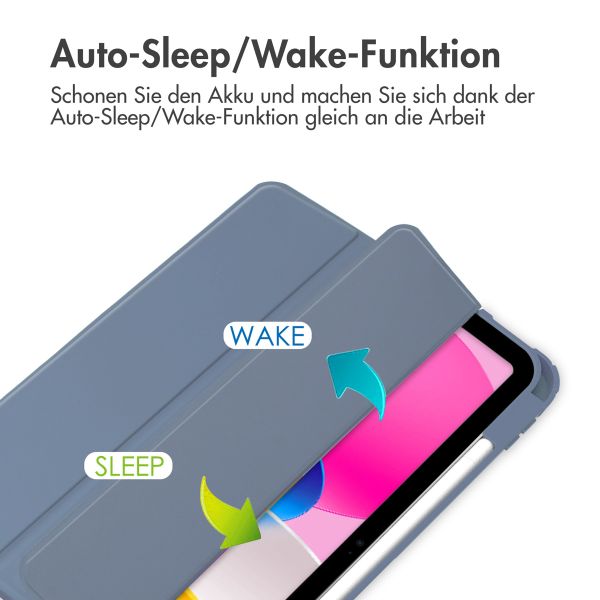 imoshion Trifold Hardcase Klapphülle Apple iPad 11 (2025) 11 Zoll A16 / iPad 10 (2022) 10.9 Zoll - Violett