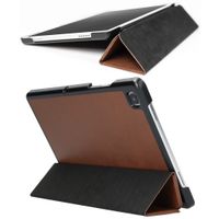 Selencia Nuria Trifold Klapphülle aus veganem Leder Samsung Galaxy Tab A7 - Braun