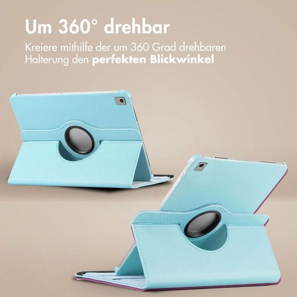 imoshion 360° drehbare Klapphülle Apple iPad 9 (2021) 10.2 Zoll / iPad 8 (2020) 10.2 Zoll / iPad 7 (2019) 10.2 Zoll - Hellblau