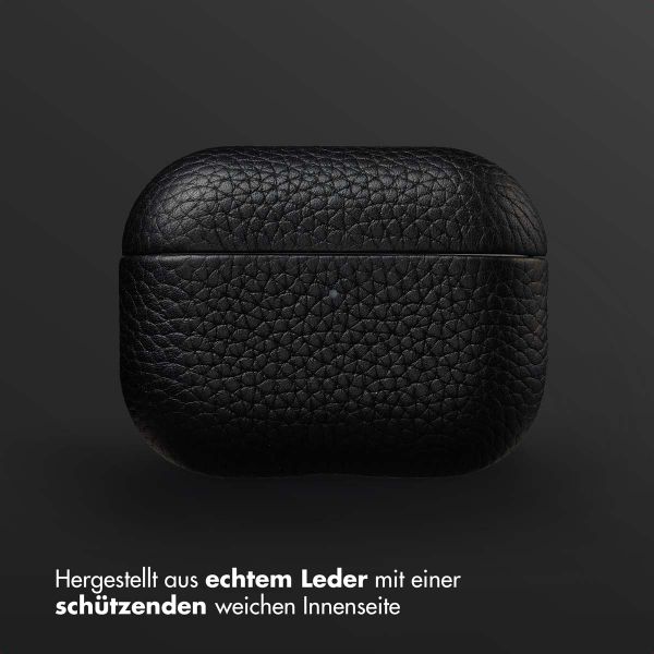 Accezz Echtes Leder Case Apple AirPods Pro 3 - Schwartz