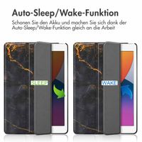 imoshion Design Trifold Klaphülle Apple iPad 9 (2021) 10.2 Zoll / iPad 8 (2020) 10.2 Zoll / iPad 7 (2019) 10.2 Zoll - Black Marble