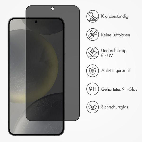 Accezz Privacy Displayschutz aus gehärtetem Glas Samsung Galaxy S25