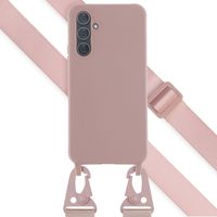 Selencia Silikonhülle mit abnehmbarem Band für das Samsung Galaxy A54 (5G) - Sand Pink