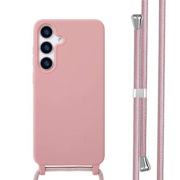 imoshion Silikonhülle mit Band für das Samsung Galaxy S25 Plus - Sand Pink