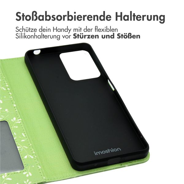imoshion Design Klapphülle Motorola Moto G04 / G24 - Green Flowers