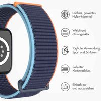 imoshion Nylonarmband für das  Apple Watch Series 1 t/m 9 / SE (38/40/41 mm) | Series 10 / 11 (42 mm) - Dark Navy Blue