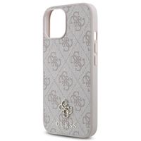 Guess 4G Metal Logo Back Cover MagSafe Apple iPhone 15 - Rosa
