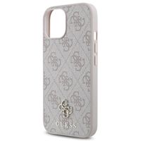 Guess 4G Metal Logo Back Cover MagSafe für das iPhone 15 - Rosa