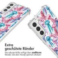 imoshion Design Hülle mit Band Samsung Galaxy S22 Plus - Jellyfish Watercolor