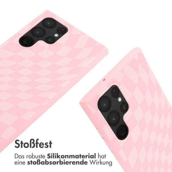 imoshion SilikonHülle design mit Band Samsung Galaxy S22 Ultra - Retro Pink