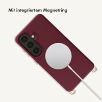 Selencia Rivièra Backcover mit MagSafe mit abnehmbaren Haken Samsung Galaxy S26 - Bold Burgundy