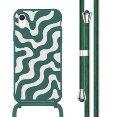 imoshion SilikonHülle design mit Band Apple iPhone Xr - Petrol Green Groovy