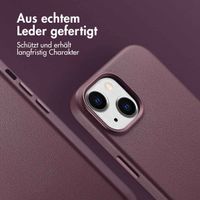 Accezz MagSafe Leather Backcover für das iPhone 15 - Heath Purple